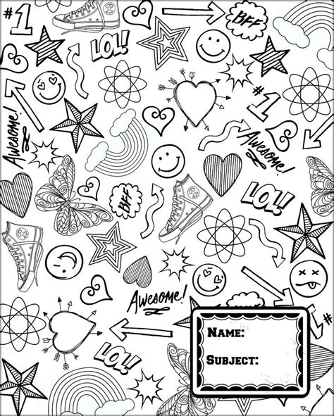 Math Binder Cover Coloring Pages Sketch Coloring Page Sexiz Pix