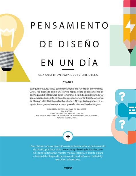 Pensamiento De Diseño En Un Día Una Guía Breve Para Que Tu Biblioteca