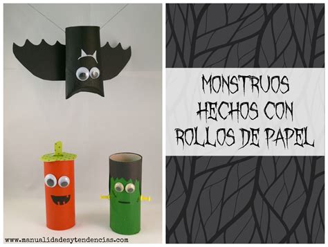 Trabalhos Manuais Halloween Com Rolos De Papel Higiénico - Manualidades y tendencias: Halloween: monstruos con rollos de papel
