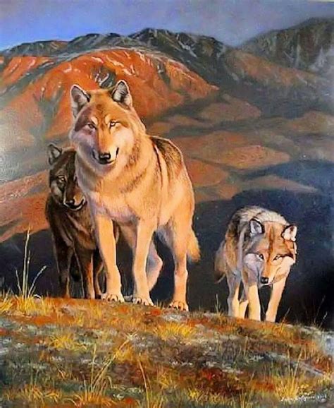 Pin By Peter Meijers On Wolven Wildlife Paintings Wolf Artwork Wolf