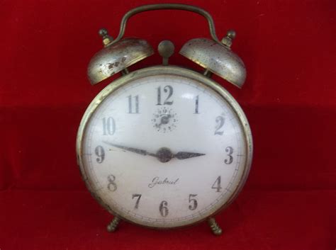 Gabriel Robertshaw Lux Vintage Brass Twin Bell Alarm Clock Alarm