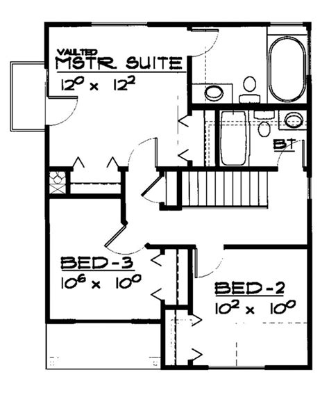 Cottage Style House Plan 3 Beds 2 Baths 1300 Sqft Plan 308 246