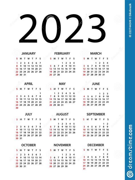 2023 Calendar Weeks