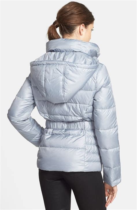 guess belted quilted jacket with removable hood nordstrom quilted jacket jackets feather