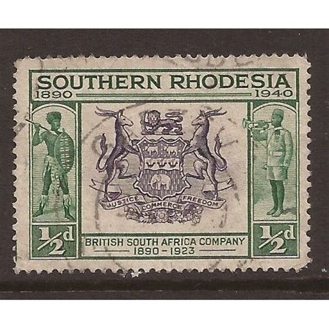 1940 Southern Rhodesia British South African Company Used Stamp Sg