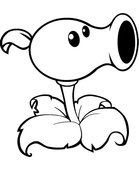 Plant Peashooter Coloring Page Free Printable Coloring Pages For Kids