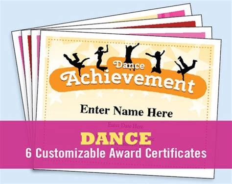 Dance Certificate Template 3 Templates Example Templates Example