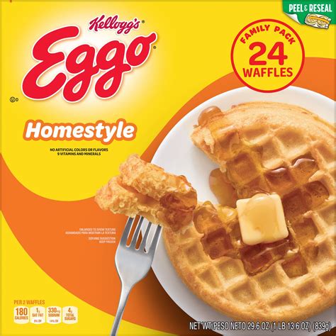 Kelloggs Eggo Homestyle Frozen Waffles Shop Entrees And Sides At H E B
