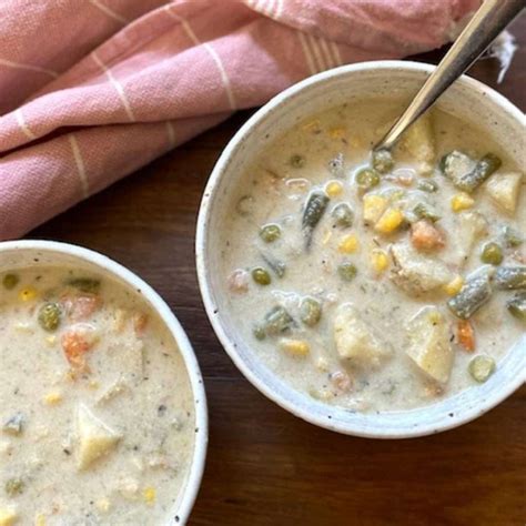 Creamy Potato Vegetable Soup Vegan And Healthy