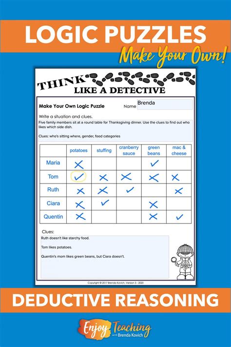 Deductive Reasoning Worksheets With Answers