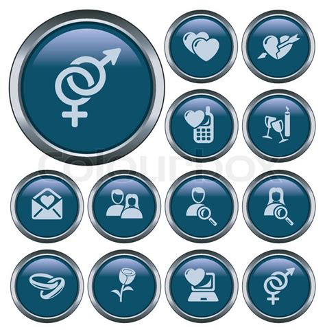 love and dating button set stock vector colourbox