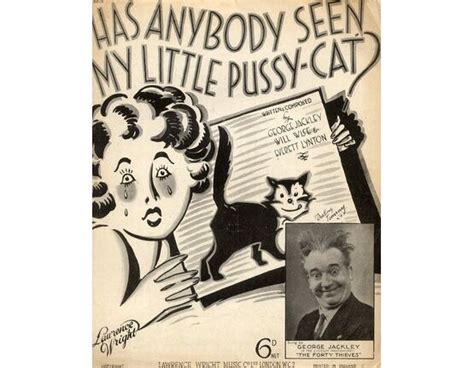 Has Anybody Seen My Little Pussy Cat Song Featuring George Jackley Only £20 00