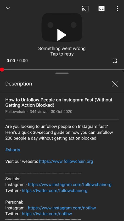 How To Fix “something Went Wrong Tap To Retry” On Youtube Followchain