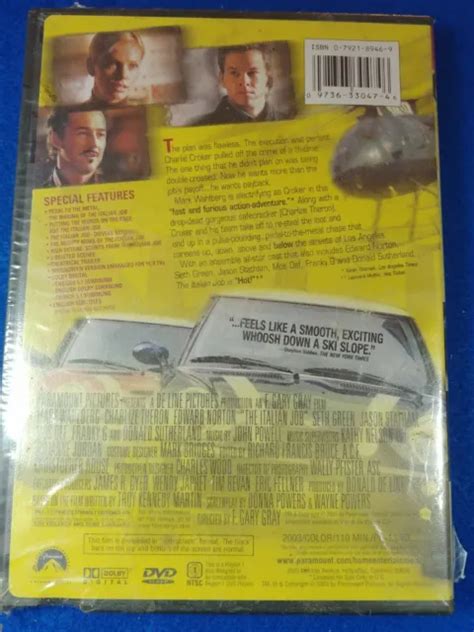 Dvd The Italian Job Remake Mark Wahlberg Charlize Theron 2003