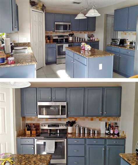 Solid color wood stains provide a rich, opaque color that allows the texture of the wood to show. Kitchen Makeover in Gray Gel Stain | General Finishes ...