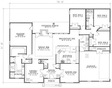 We build inspiring modular homes. Formal Breakfast And Dining Rooms House Plan Huntersplan No 312510 Main Floor Ranch Plans With ...