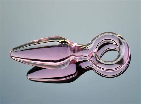 Pink Glass Anal Dildo Smooth G Spot Tickler Womens Sex Toys Etsy