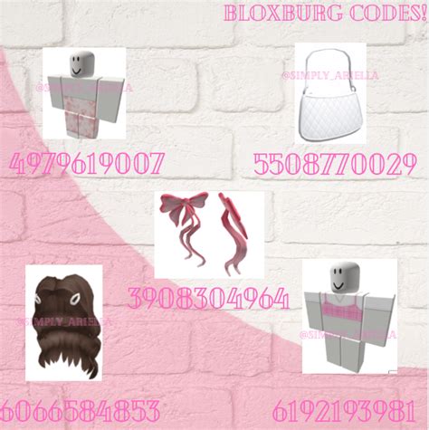 Pink Aesthetic Outfit Codes 🩰 Bloxburg Decal Codes Coding Cute