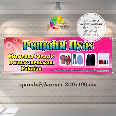 Jual Spanduk Banner Toko Penjahit Permak Pakaian Shopee Indonesia