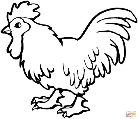 Proud Rooster coloring page | Free Printable Coloring Pages