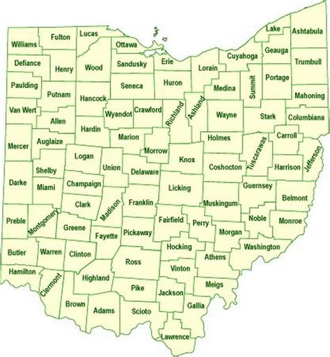 County Map Of Ohio With Zip Codes United States Map