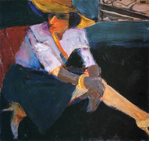 Woman With Hat And Groves Richard Diebenkorn