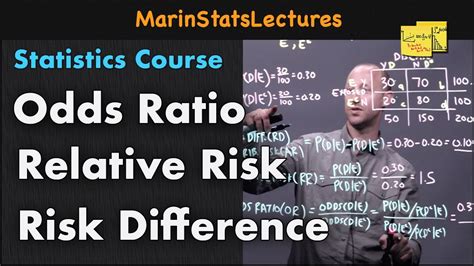 Odds Ratio Relative Risk Risk Difference Statistics Tutorial