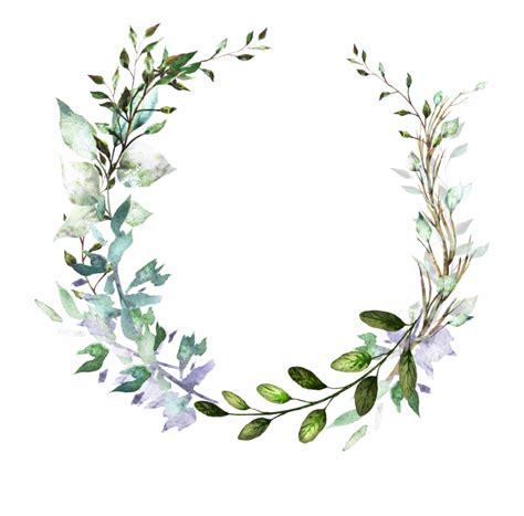 Top 60 Floral Wreath Watercolor Clip Art Vector Graphics Forest