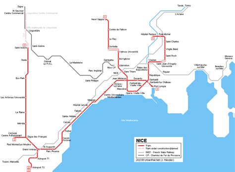 Nice France Tramway Map