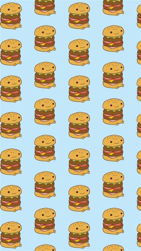 Cute Cartoon Food Wallpaper ~ Parede Cheeseburger Cutedoggalery Mobile9