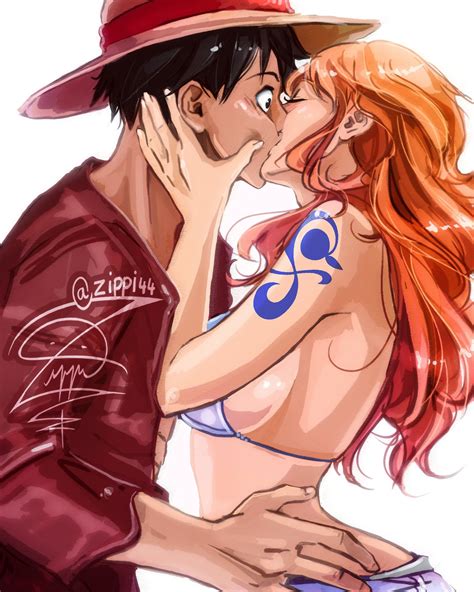 Zippi On Twitter Draw Luffy And Nami Kiss Patreon Request Link