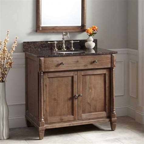 Oftentimes, bathroom vanity sets can be overpriced. 36" Mitchusson Vanity Cabinet - Rustic Brown - Undermount ...