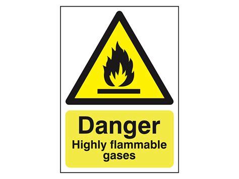 Danger Highly Flammable Gases Safety Sign Free Delivery