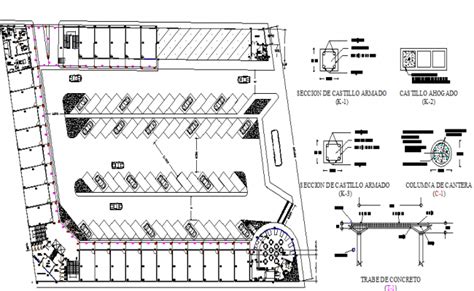 Multi Level Shopping Center Basement Floor Plan With Construction