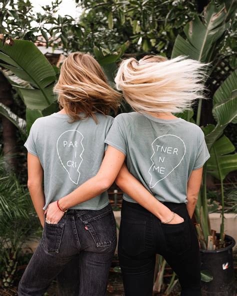 To participate in this trend, all you need to do is put information in your tiktok bio that matches with your best friend or partner. PARTNER IN CRIME (Janni Delér) | Best friend outfits, Best friend matching shirts, Best friend t ...