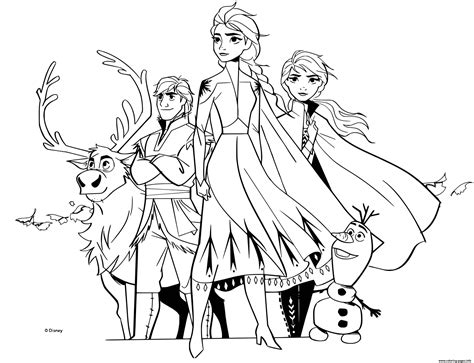 Frozen 2 With Olaf Anna Kristoff Sven Ready For The Winter Adventure