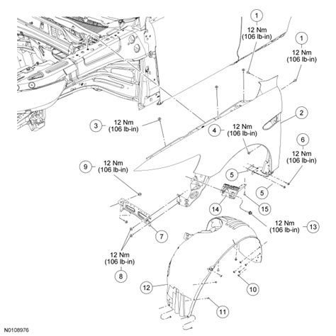 Ford Taurus Service Manual Front End Body Panels Body Body And Paint