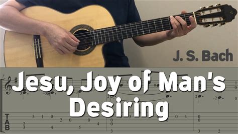 Jesu Joy Of Mans Desiring J S Bach Guitar Notation Tab