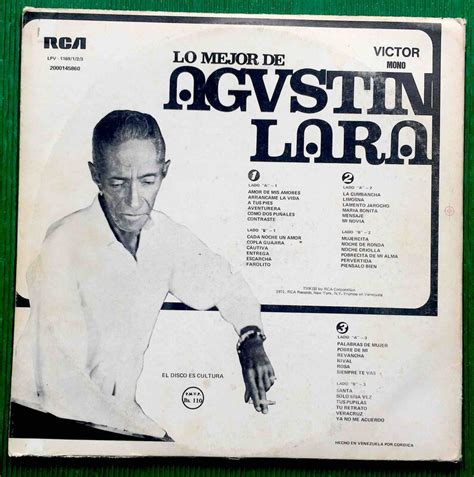 Agustín Lara Vinilos The Best 3 Records Lps Collection El Flaco De Oro