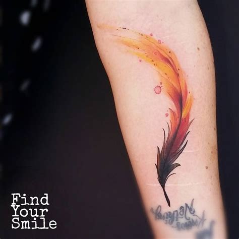 Want This On My Thumb Phoenix Feather Forearm Piece