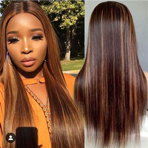 New Arrival Highlight Full Frontal Lace Wig Straight 100 Human Hair Brazilian Hair Wigs Wig