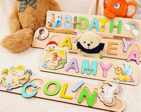 Create your own custom valentine's day gifts for dad from 1000+ stylish designs. Personalized Name Puzzle With Pegs Baby Gift Nursery Decor ...