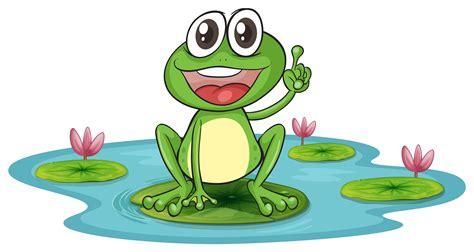 A Frog And A Water 521701 Vector Art At Vecteezy