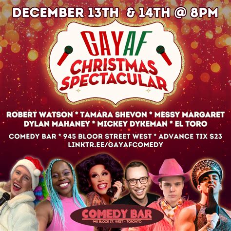 gay af christmas spectacular 2023 gay af comedy at comedy bar bloor st west toronto on stage