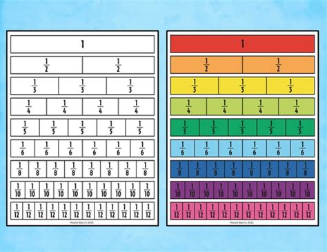 Printable Fraction Strips Pdf Printable Word Searches