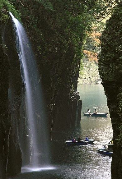 Beautiful Waterfalls In Takachiho Gorge Miyazaki Prefecture Japan