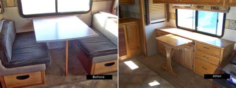 swap   rv dining table    functional credenza rv living