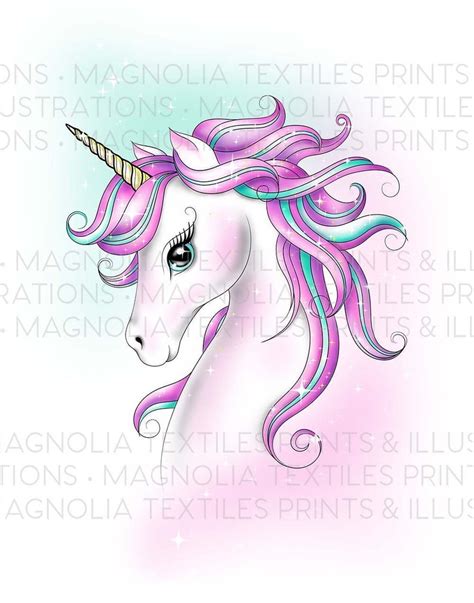 Unicorn Illustration Magicalunicornprintable Unicorn Etsy In 2021