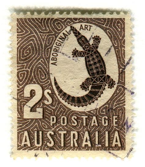 Australia Postage Stamp Aboriginal Art Postage Stamp Art Vintage