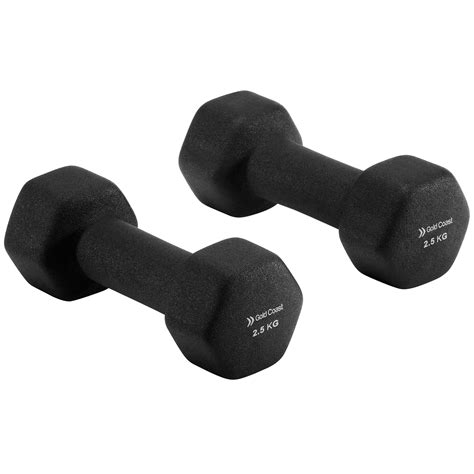 Gold Coast Cast Iron Neoprene Dumbbell Fitness Hand Weights Set Of 2